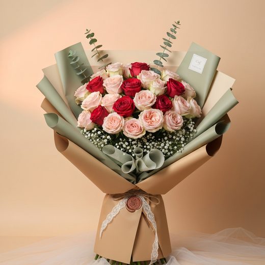 A rose and lily bouquet